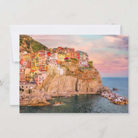 Carte Cinque Terre, coucher de soleil (Devant)