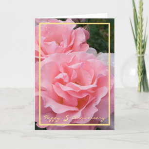 Carte Cinquième Anniversaire Mariage Souhaite 2 Roses Ro