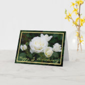 Carte Cinquième Anniversaire Mariage Souhaite 5 Roses Bl (Fleur jaune)