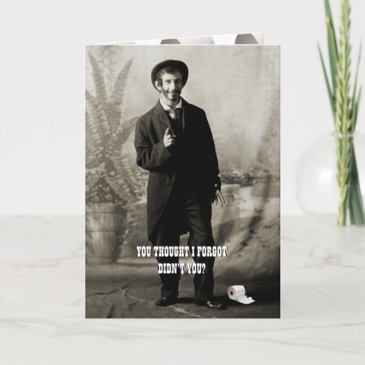 Carte Circa 1900 Funny Toilet Papier Guy Photo (Devant)