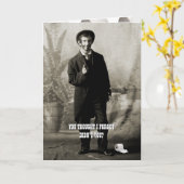 Carte Circa 1900 Funny Toilet Papier Guy Photo (Fleur jaune)