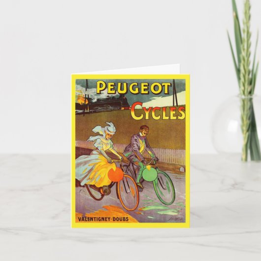Carte circa 1900 Peugeot bicyclettes et (Devant)
