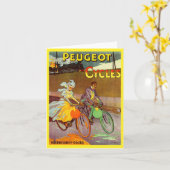 Carte circa 1900 Peugeot bicyclettes et (Fleur jaune)