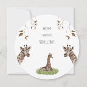Carte (Circle) - Birth Announcement Giraffe (Devant)