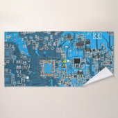 Carte circuit bleu circuit imprimé à circuit impri (Serviette de bain)