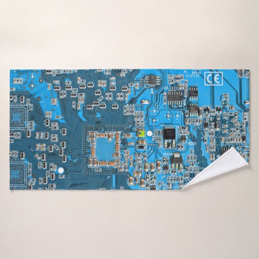 Carte circuit bleu circuit imprimé à circuit impri (Serviette de bain)