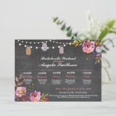 Carte Circuit de Baby Shower Craie Corail Enterrement de (Debout devant)