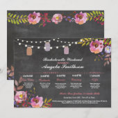 Carte Circuit de Baby Shower Craie Corail Enterrement de (Devant / Derrière)