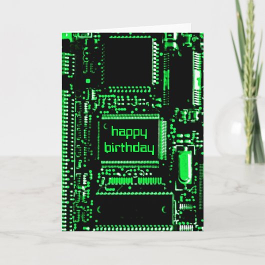 Carte Circuit Green 'Happy Birthday' (Devant)
