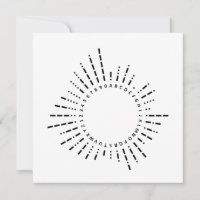Carte circulaire de code Morse A–Z & 0–9 minimalis