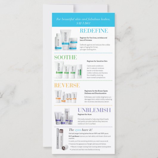 Carte Circulaire Mariage Rodan et Fields (Dos)
