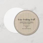 Carte Circulaire Wine Wishing Well Fête des mariée (Devant / Derrière)