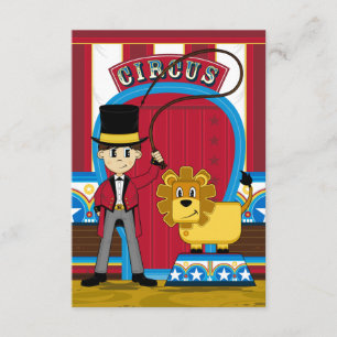Carte Circus Ringmaster et Lion RSVP