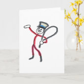 Carte Circus Ringmaster Stickman (Fleur jaune)