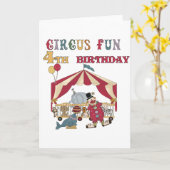Carte Cirque 4e Anniversaire Tshirts et cadeaux (Fleur jaune)