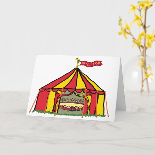 Carte Cirque Big Top Tente (Fleur jaune)
