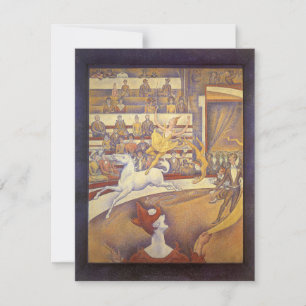 Carte Cirque par Georges Seurat, Art pointilliste vintag