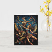 Carte Cirque Trapeze Artistes Interprète Cirque Vaudevil (Fleur jaune)