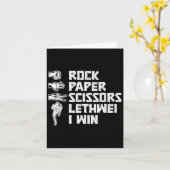Carte Ciseaux de papier de boxe birmane Lethwei I Win L (Fleur jaune)