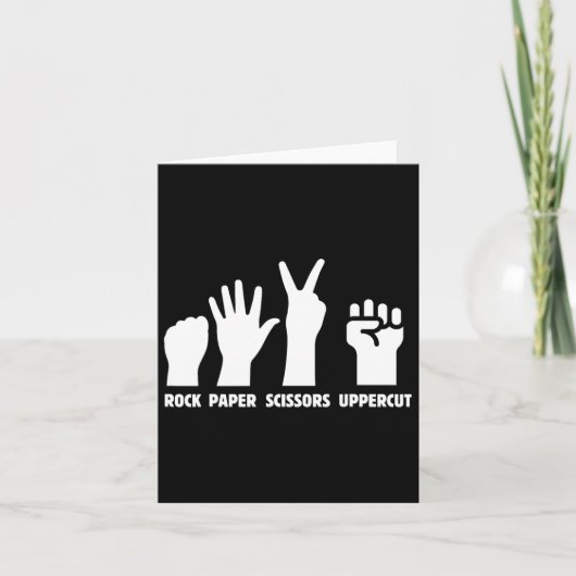 Carte Ciseaux de roche papier - Boxe à découpe supérieur (Devant)