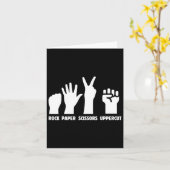 Carte Ciseaux de roche papier - Boxe à découpe supérieur (Fleur jaune)