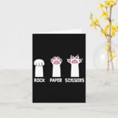 Carte Ciseaux Papier Rocher Pâtes de chat Jeu mignonne P (Fleur jaune)