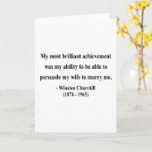 Carte Citation 6a de Winston Churchill (Fleur jaune)