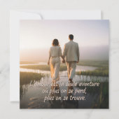 Carte Citation - Amour et aventure (Devant)