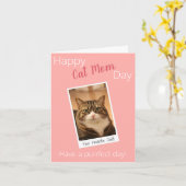 Carte Citation amusante Chat Maman Fête des mères Photo  (Fleur jaune)