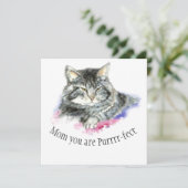 Carte Citation amusante pour ce chat parfait Mère mignon (Debout devant)