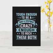 Carte Citation amusante pour papa et beau-père Famille P (Fleur jaune)