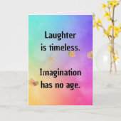 Carte Citation Anniversaire Sur Arc-En-Ciel (Fleur jaune)