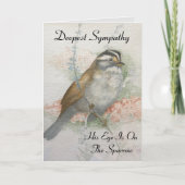 Carte Citation Bible Profonde De Sympathie De Sparrow (Devant)