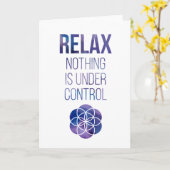 Carte Citation Bouddha Relax Mindfult (Fleur jaune)