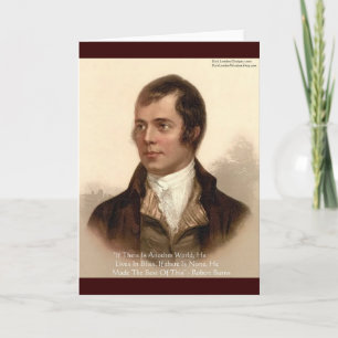 Carte Citation célèbre de Robert Burns