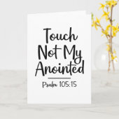 Carte Citation chrétienne de Touch Not My Anointed (Fleur jaune)