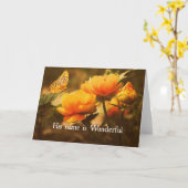 Carte Citation chrétienne inspirante : Son nom est (Fleur jaune)