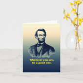 Carte Citation d'Abraham Lincoln (Fleur jaune)