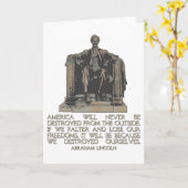 Carte Citation d'Abraham Lincoln : Nous nous sommes détr (Fleur jaune)