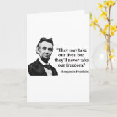 Carte Citation d'Abraham Lincoln Troll (Fleur jaune)