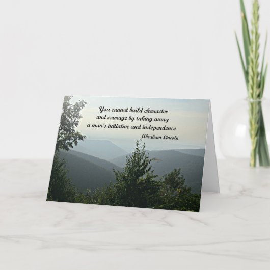 Carte Citation d'Abraham Niccoln : Vous ne pouvez pas co (Devant)