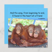 Carte Citation d'amitié (Devant / Derrière)