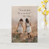 Carte Citation d'amitié florale élégante personnalisée p (Fleur jaune)