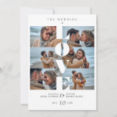 Carte Citation d'amour blanc tendance Collage Mariage 6  (Devant)