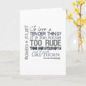 Carte Citation d'amour de Romeo et de Juliet (Fleur jaune)