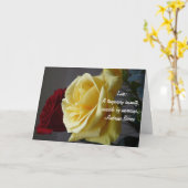 Carte Citation d'amour : Joyeux anniversaire+Rose jaune (Fleur jaune)