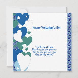Carte Citation d'amour romantique Balayage Coeur Valenti