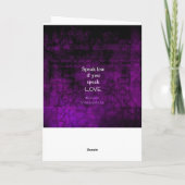 Carte Citation d'AMOUR romantique inspirée de Shakespear (Dos)