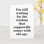 Carte Citation d'anniversaire de la vieillesse amusante (Fleur jaune)