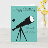 Carte Citation d'anniversaire du télescope Stars (Fleur jaune)